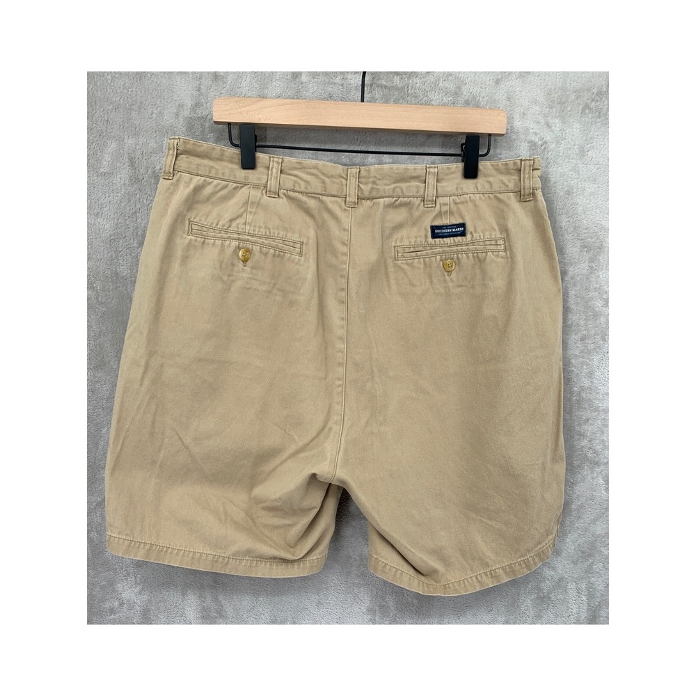 Southern Marsh Shorts Mens 36 Tan Khaki Solid Cotton Chino Casual Preppy
